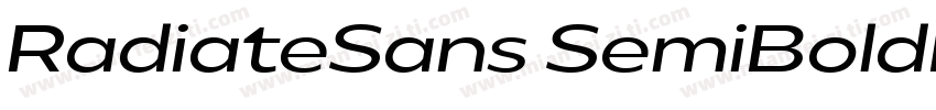 RadiateSans SemiBoldExpanded字体转换